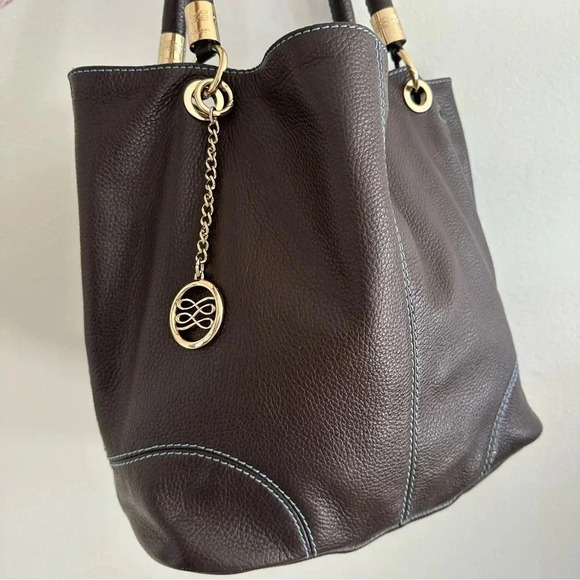 Lancel Paris Brown Leather Shoulder Bag - Picture 2 of 13